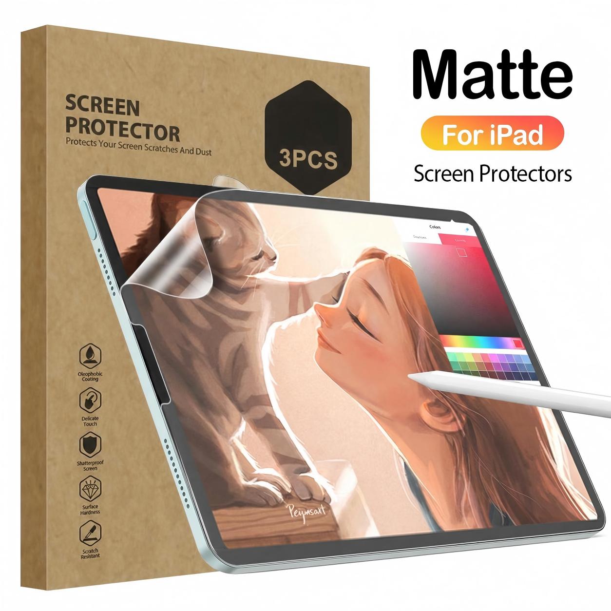Matte Anti Glare Screen - 3 قطع من واقي الشاشة المطفي