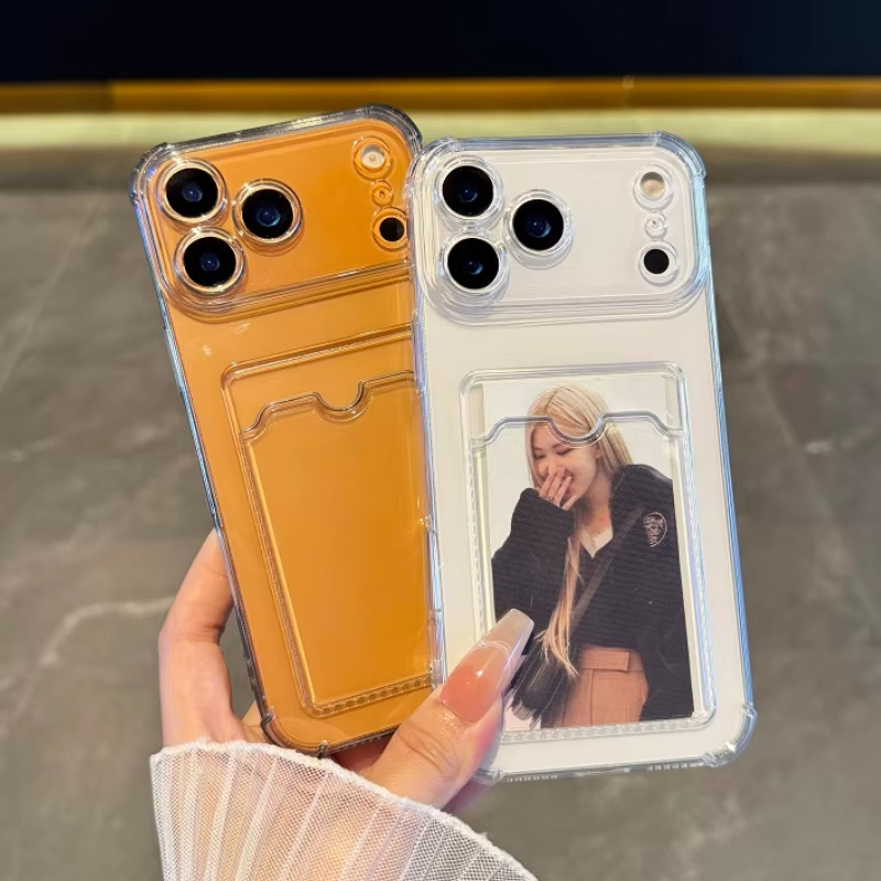 Camera Lens Protector - غطاء شفاف مع فتحة للبطاقات لهواتف